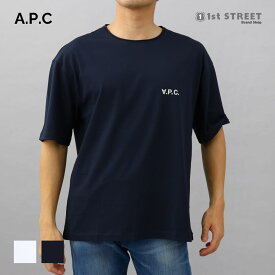 アーペーセー A.P.C. Tシャツ ティーシャツ クルーネック ブランドロゴ ロゴ シンプル 人気 H26194 COFDW AAB メンズ
