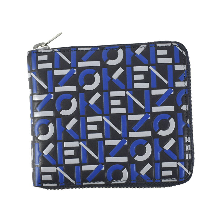 楽天市場 ケンゾー Kenzo 2つ折小銭付き財布 二つ折り財布 ミニ財布 メンズ モノグラム コンパクト ブルー Fb55pm903l41 Small Zip Wallet 77 Midnight Blue 1st Street