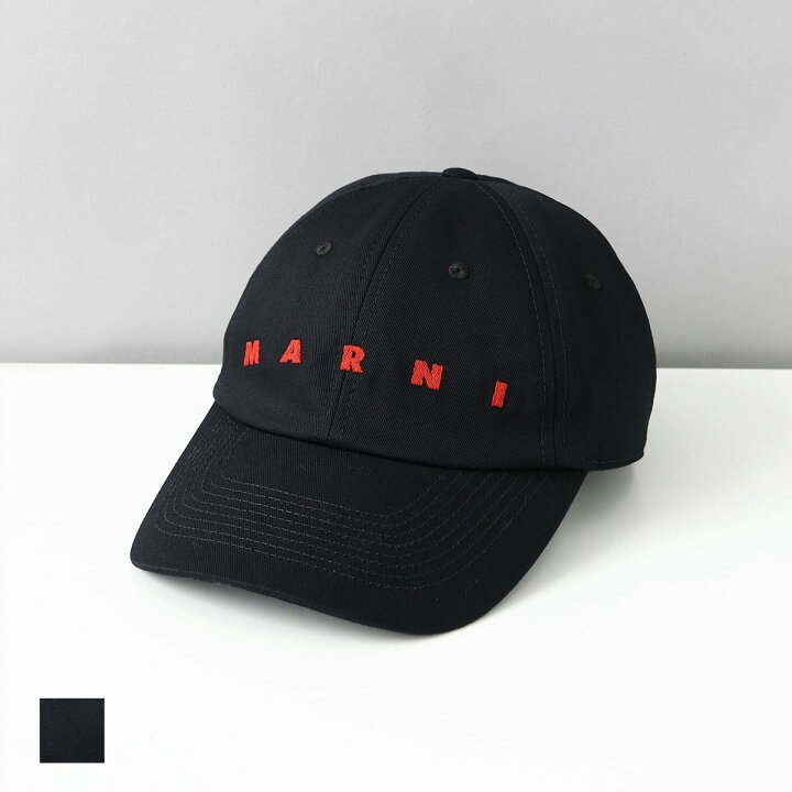 楽天市場】マルニ MARNI 帽子 キャップ ロゴキャップ 黒 おしゃれ 