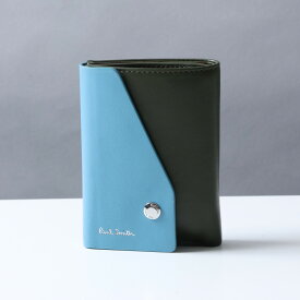 ポールスミス PAUL SMITH 3つ折りカード財布 グリーン カードケース カードホルダー レザー 本革 M1A7447 KDECOR 30 メンズ