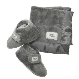 【4/25限定！2人に1人が当選★エントリーで最大100％ポイントバック】アグ UGG ベビーギフト ビックスビー ブーツ シューズ ブランケット 面ファスナー 洗える キッズ チャコール CHARCOAL 12.5cm 10948231 I BIXBEE AND LOVEY