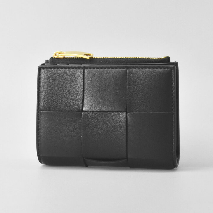 楽天市場】ボッテガヴェネタ BOTTEGA VENETA 2つ折財布 ブラック 折り 