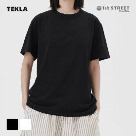 【正規販売店】テクラ TEKLA Tシャツ メンズ レディース クルーネック 無地 コットン ルームウェア パジャマ 部屋着 白 黒 シンプル 人気 ブランド 高級 TSH ユニセックス