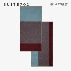 スイート702 SUITE702 タオル ハンドタオル 50×100cm ブルー/レッド SKY BLUE/BORDEAUX 2枚セット ストライプ ボーダー カラフル プレゼント ギフト 結婚祝い 高級 TOWELS Lex pott LPTTH50SBBO レディース メン