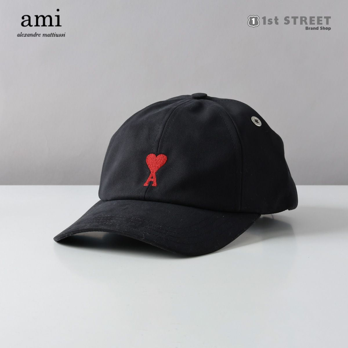 楽天市場】アミ パリス AMI PARIS キャップ ブラック アミ 帽子