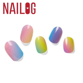 ネイログ NAILOG ジェルネイルシール ネイルストリップ20枚入り マニュキア アートデザイン サロン品質 セルフネイル 108 ART DESIGN RAINBOW レディース【ネコポスOK(3点まで)】