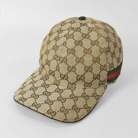 グッチ GUCCI キャップ 帽子 GGキャンバス ブラック/ベージュ M/Lサイズ 200035 KQWBG ORIGINAL GG CANVAS BASEBALL HAT ユニセックス メンズ レディース 男女兼用