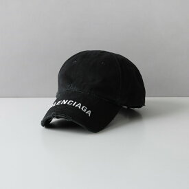バレンシアガ BALENCIAGA キャップ ブラック 帽子 ブランドロゴ ベースボールキャップ 人気 おしゃれ 745132 HAT LOGO VISOR CAP 410B2 1077 BLACK WHITE ユニセックス メンズ レディース