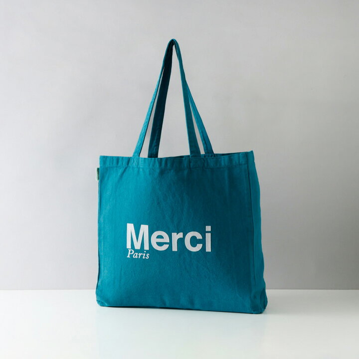 メルシーパリMerci Parisトートバッグ大 デニムブルー並行輸入 