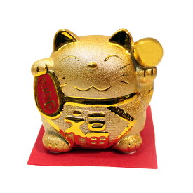 金の猫 金ねこ招き猫 金の招き猫 金の祈福猫 金運招き猫 幸運の猫 猫の貯金箱 小 箱入り　送料無料　レターパック発送