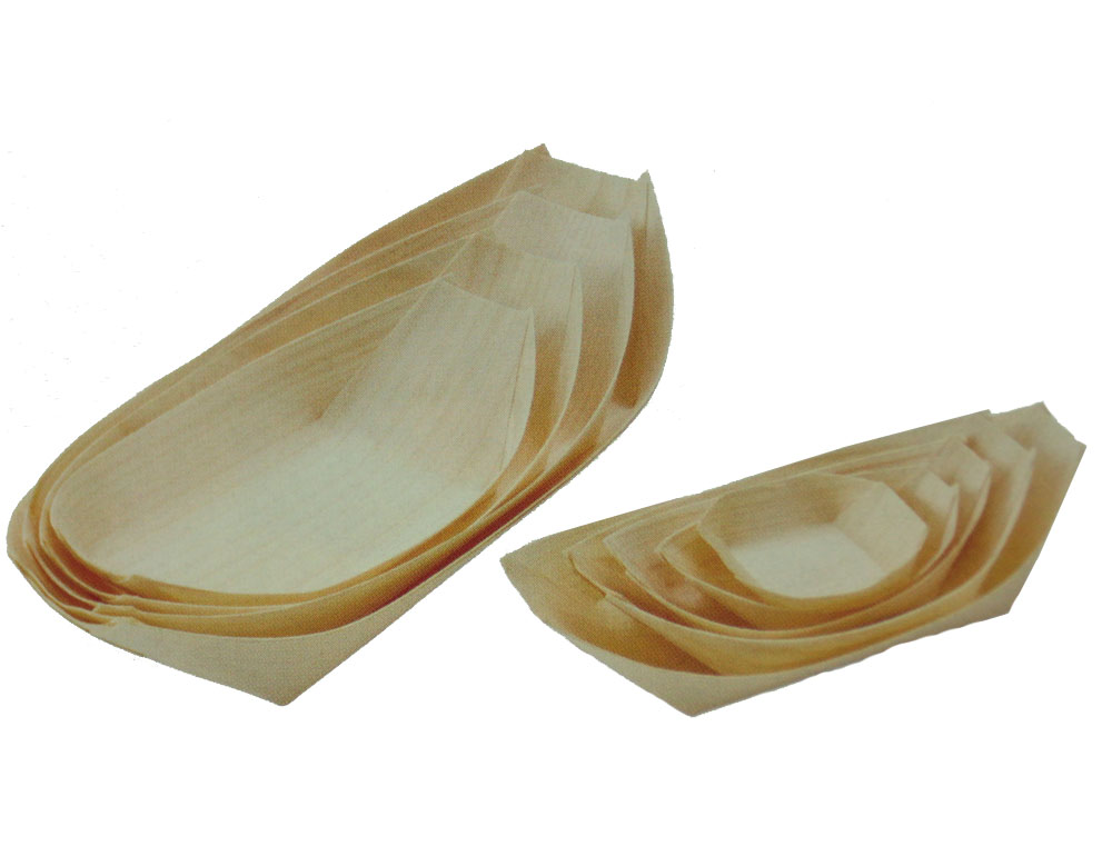 お料理を引き立てる竹製 木製の食器 新品 たこ焼き皿 経木舟6号 送料無料：定形外郵便発送 107-22 低価格 50枚入