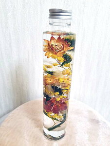 【送料無料】【専用クリアケース入り】インテリア 開店祝い 結婚祝い 誕生日 就職祝い 退職祝い 母の日 敬老の日 おしゃれ 当店オリジナル商品 ハーバリウム(完成品)イエロ