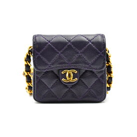 CHANEL（シャネル） ミニミニマトラッセ シングルフラップ パープル GD金具 シールあり チェーンショルダーバッグ【中古】【程度Bランク】