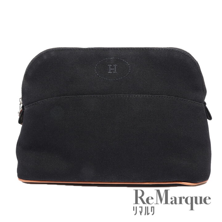 楽天市場】HERMES（エルメス）ボリードポーチMM ブラック×オレンジ 
