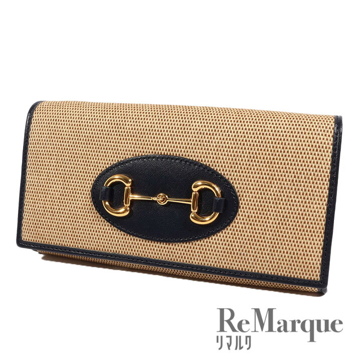 楽天市場】【未使用品】 GUCCI（グッチ）ホースビット 二つ折り長財布 