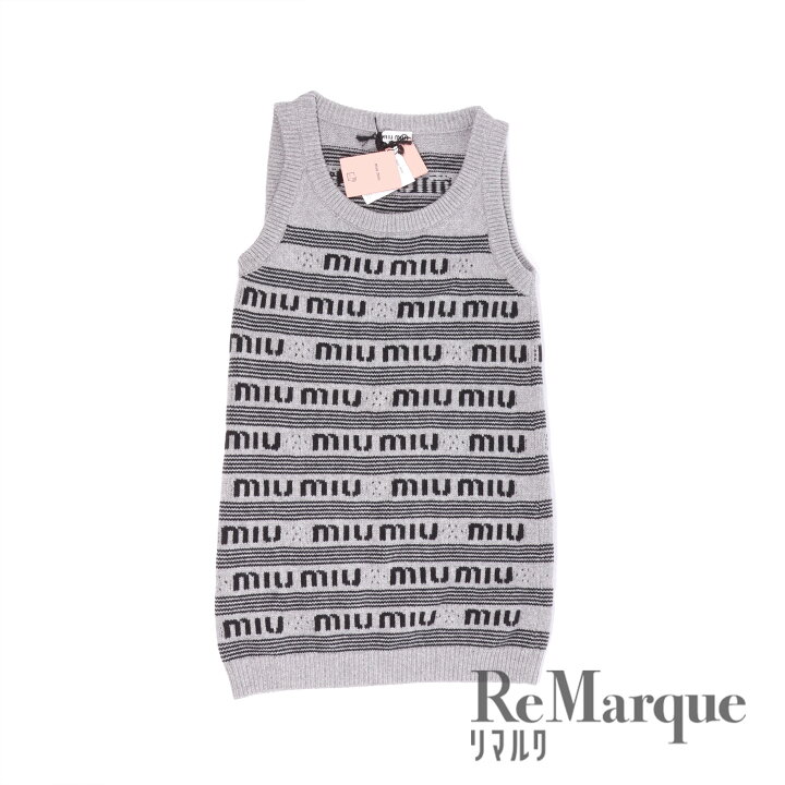 楽天市場】miumiu（ミュウミュウ）ロゴ カシミヤ ニット ワンピース  