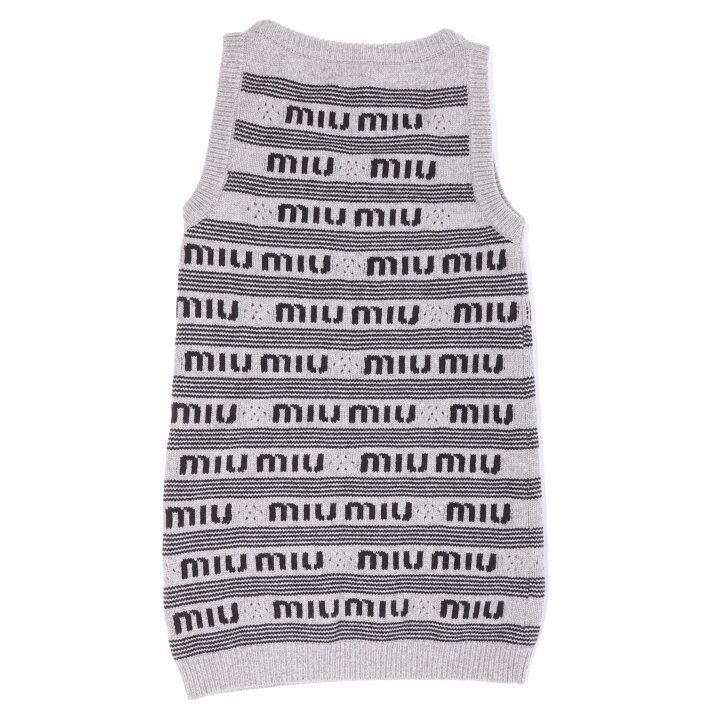 楽天市場】miumiu（ミュウミュウ）ロゴ カシミヤ ニット ワンピース 