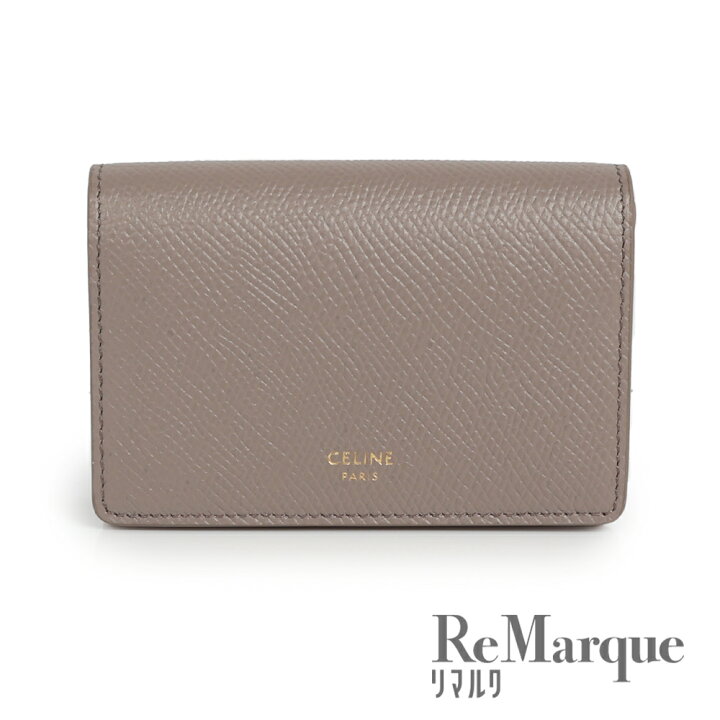 楽天市場】CELINE（セリーヌ） ビジネスカードホルダー グレー(ぺブル  