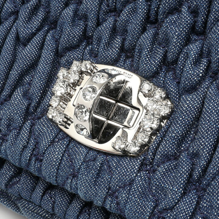 楽天市場】miumiu（ミュウミュウ）マテラッセ デニム クリスタル  