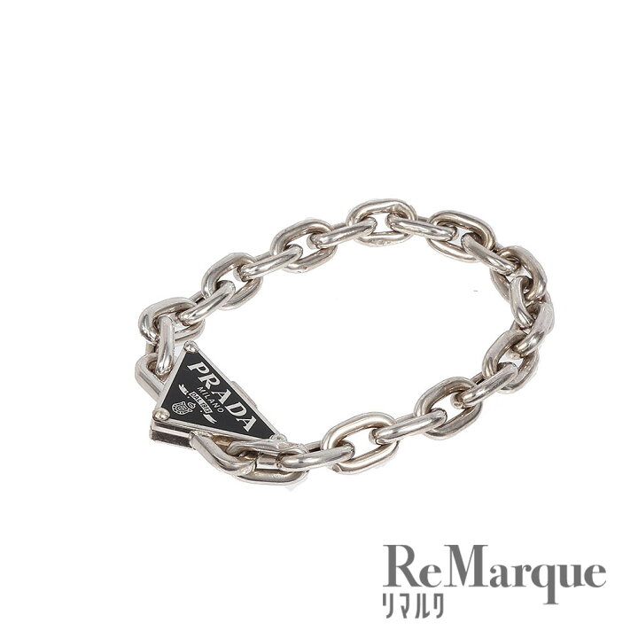 楽天市場】PRADA（プラダ）三角プレート ブレスレット M SV925  