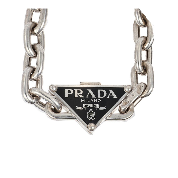 楽天市場】PRADA（プラダ）三角プレート ブレスレット M SV925  