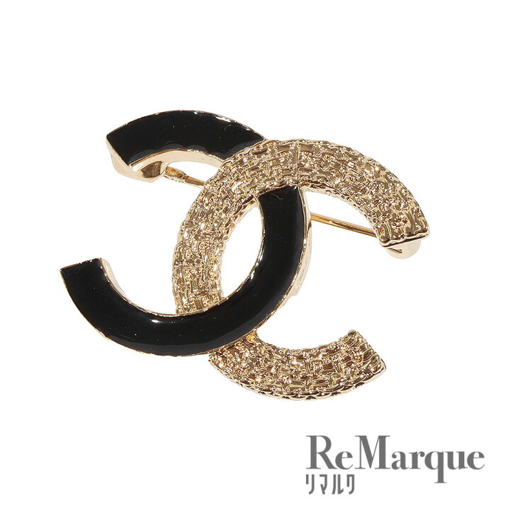 楽天市場】CHANEL(シャネル) ココマーク ブローチ ゴールド×ブラック  