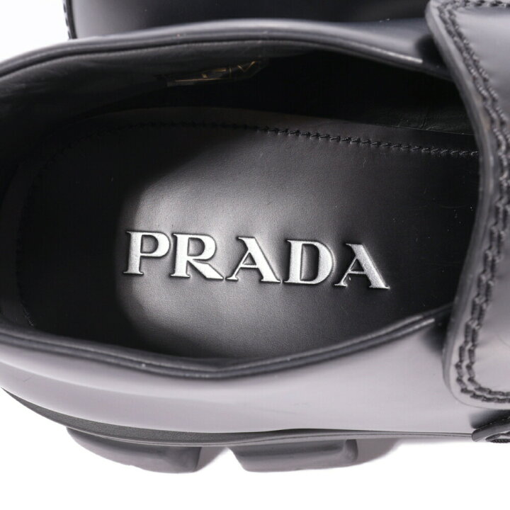 楽天市場】PRADA(プラダ) モノリス ローファー ブラック レザー 
