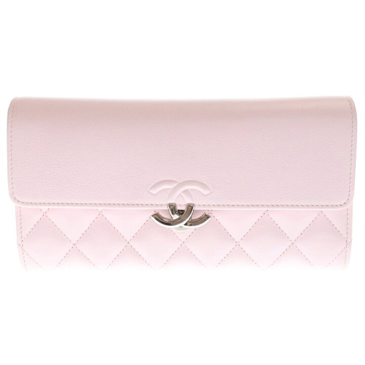 楽天市場】CHANEL(シャネル) マトラッセ ハーフココ 長財布 ピンク  