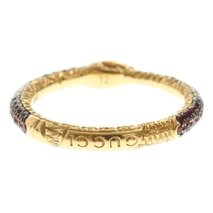 楽天市場】GUCCI(グッチ) ウロボロス リング レッドトパーズ レッド  