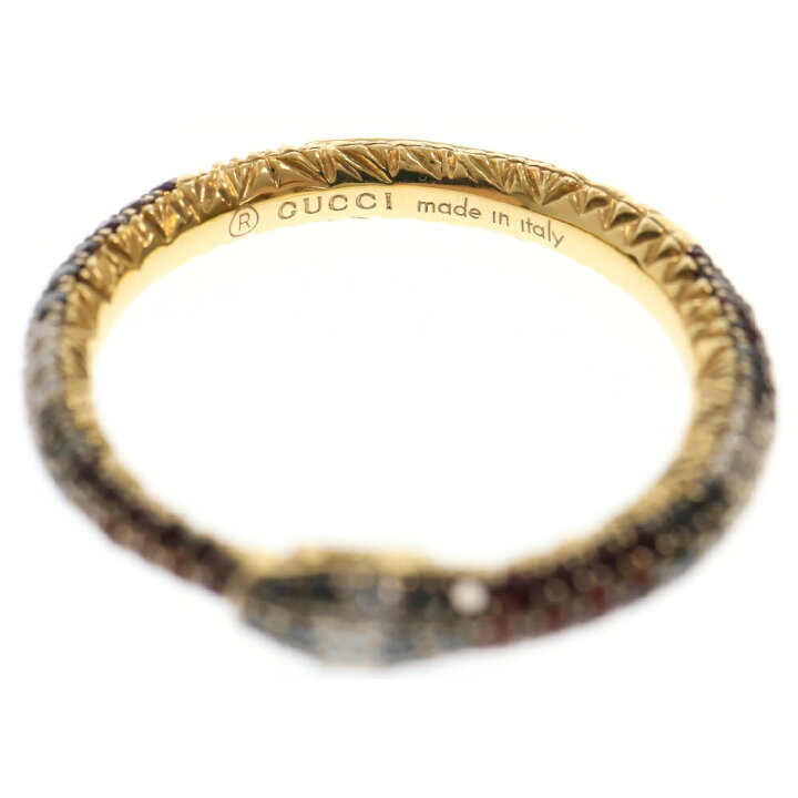 楽天市場】GUCCI(グッチ) ウロボロス リング レッドトパーズ レッド  