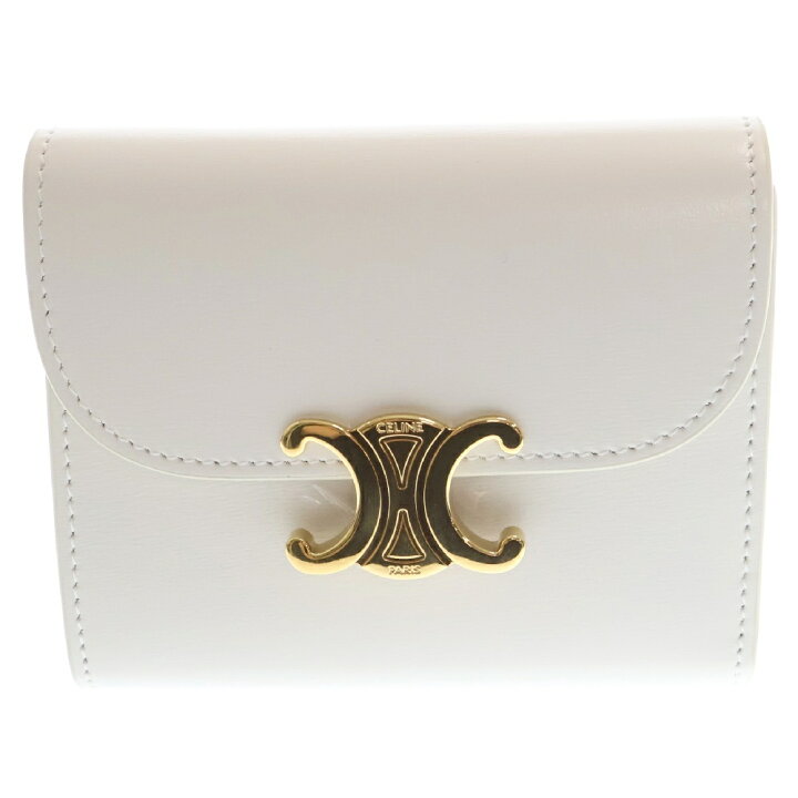 楽天市場】CELINE(セリーヌ) トリオンフ スモールウォレット ホワイト  