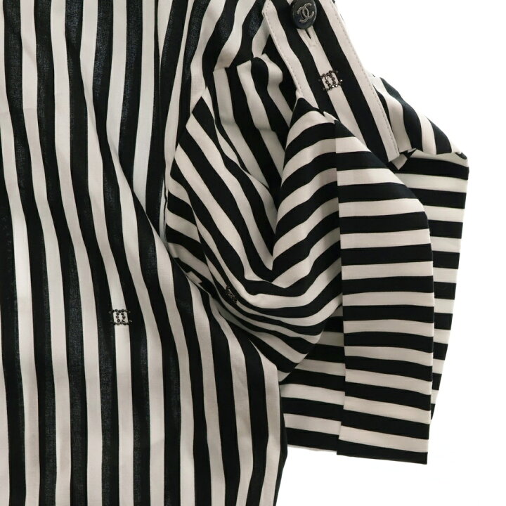 楽天市場】CHANEL(シャネル) 24A ココビーチ ストライプブラウス  