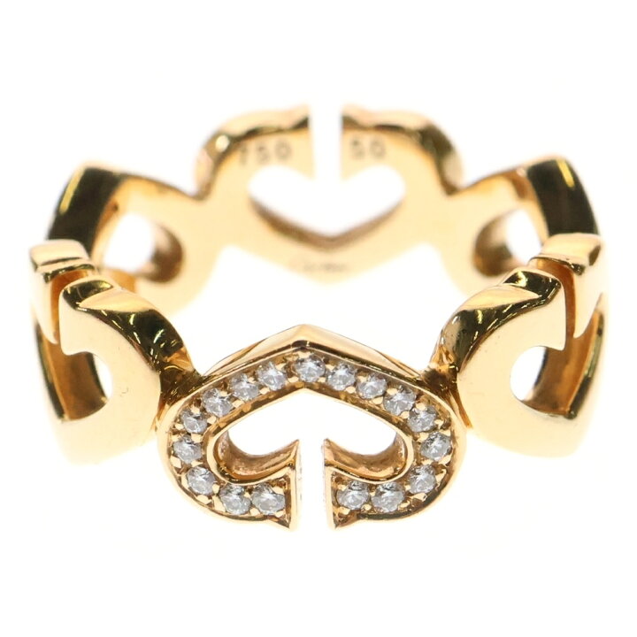 楽天市場】Cartier(カルティエ) Cハート ダイヤリング 1PD K18YG 