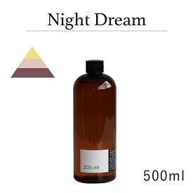 リードディフューザーオイル 500ml Night Dream - ナイトドリーム / 201LAB ニーマルイチラボ レフィル つめかえ 詰め替え ルームフレグランス ディフューザー オイル アートラボ ARTLAB