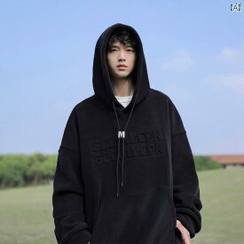 メンズ ファッション 韓国ファッション オシャレ 韓国 eyou ヘビーウェイト 両面 オーストリア ベルベット スウェットシャツ メンズ 秋冬 カジュアル トップ