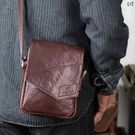 革　おしゃれ　メンズ　 革 ポータブル レザーショルダーバッグ 斜め バッグ メンズバッグ 頭 層 牛 レトロ カジュアル 垂直 小型 バック パック