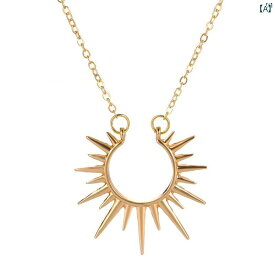 ユニセックス 男性 レディース アクセサリー オシャレ 韓国 サンピン ペンダント ネックレス レトロ メタル オープン 鎖骨 チェーン ファッションジュエリー レディース