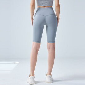 ヨガウェア レディース ヌーディ 5分丈 ショートタイツ ハイウエスト ピーチヒップ 美尻 吸湿速乾 スポーツ フィットネス ジム トレーニング ランニング サイクリング