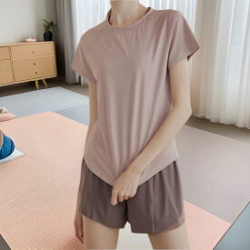 Tシャツ レディース 半袖トップス 速乾性 通気性 スリムフィット スタイルアップ 着痩せ ヨガ ランニング ジョギング フィットネス トレーニング スポーツウェア 春夏