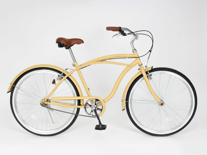 楽天市場】ビーチクルーザー 26インチ |自転車 本体 Vブレーキ 変速  