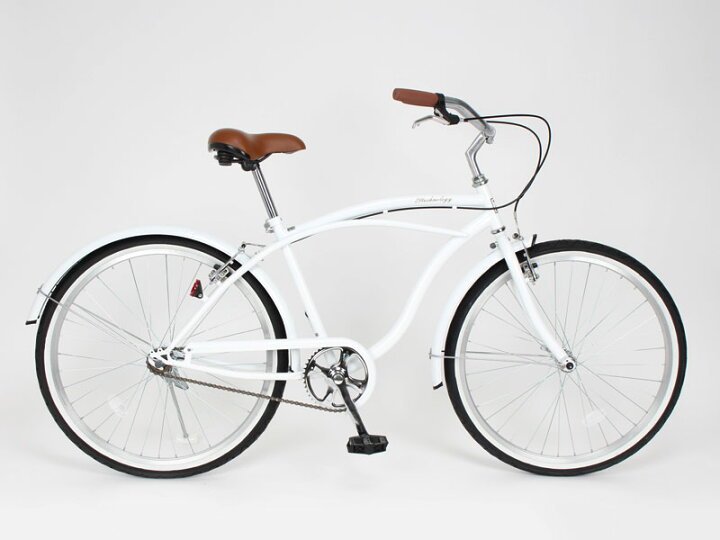 楽天市場】ビーチクルーザー 26インチ |自転車 本体 Vブレーキ 変速  