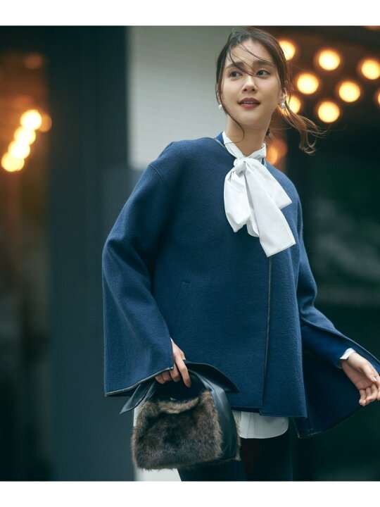 楽天市場】【SALE／40%OFF】コンプレストパイル ノーカラー アウター 
