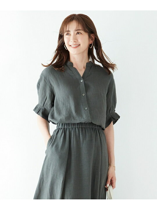 楽天市場】【SALE／20%OFF】【洗える】LIBECO スキッパーブラウス 23区 