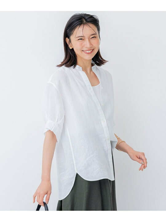 楽天市場】【SALE／20%OFF】【洗える】LIBECO スキッパーブラウス 23区  