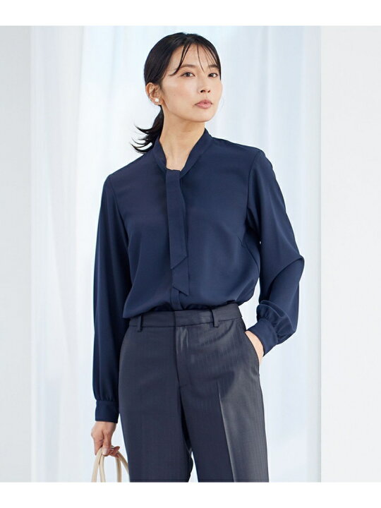 楽天市場】【SALE／50%OFF】【洗える】ジョーゼット ボウタイ ブラウス  