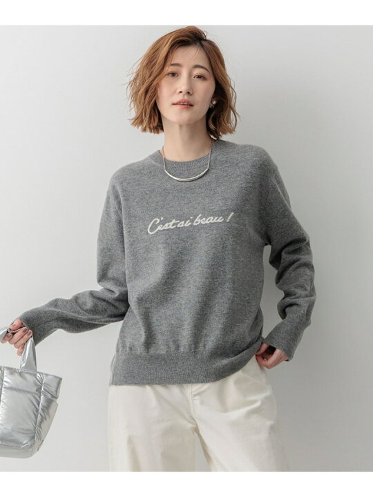 楽天市場】【SALE／30%OFF】【洗える】レターロゴ ニット 23区 L 