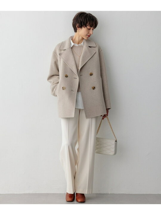 楽天市場】【滝沢眞規子さん着用】MANTECOPureリバー Pコート 23区 L  