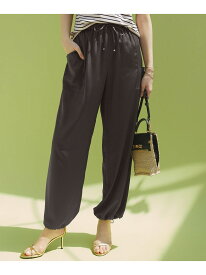 【SALE／30%OFF】【GLOW8月号掲載/洗える】スムースサテン パラシュートパンツ 23区 ニジュウサンク パンツ その他のパンツ ブラック ブラウン ベージュ【RBA_E】【送料無料】[Rakuten Fashion]