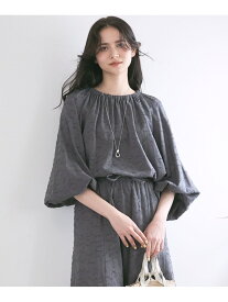 【SALE／20%OFF】【SLOW/一部店舗限定】コットンジャカード ブラウス 23区 S ニジュウサンク トップス シャツ・ブラウス ホワイト グレー ブルー【RBA_E】【送料無料】[Rakuten Fashion]