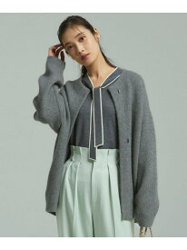 【CLASSY.11月号掲載/洗える】ラクーンブレンドダブルフェイス ニットカーディガン 23区 L ニジュウサンク トップス カーディガン ベージュ ブラック グレー【送料無料】[Rakuten Fashion]